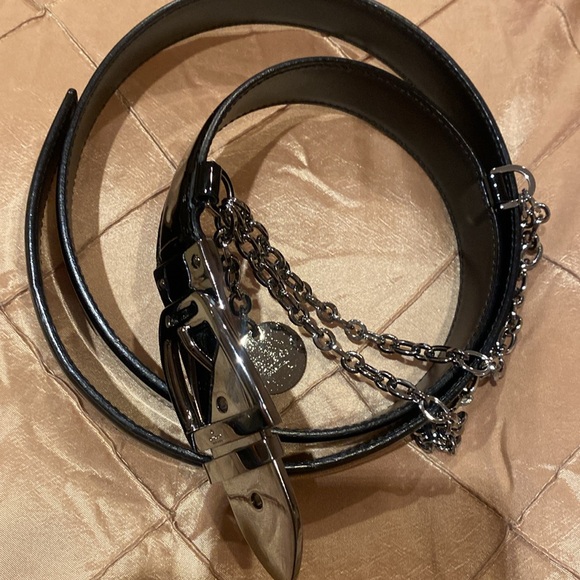 GUCCI fabulous pattern leather with silver plated hardware, 35” long, dust bag - Picture 7 of 16